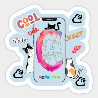 C is for cats Sticker